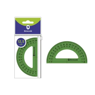 Bismark Transportador de Ángulos Acrílico 12.5cm con Funda Verde