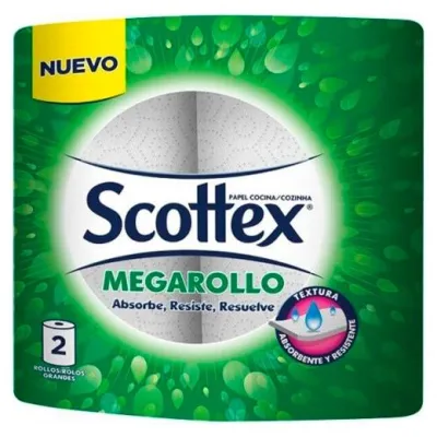 Scottex Original Papel De Cocina Megarollo Pack De 2 Unidades