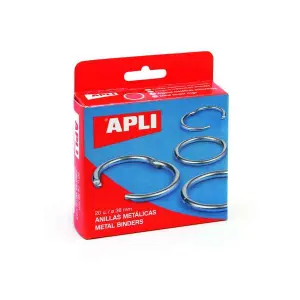 Apli Anillas Metálicas Articuladas Ø51mm Niqueladas Caja 10 Unidades