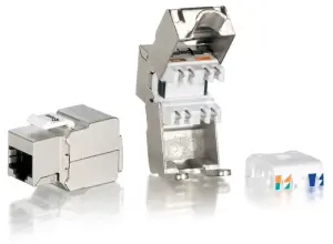 KIT 8 UDS CONECTOR HEMBRA RJ45 FTP CAT6 PANEL KEYSTONE TOOL FREE