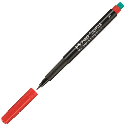 Faber Castell Rotulador Permanente Multifuncional Multimark S Con Goma Integrada Rojo