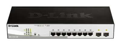 D-Link DGS-1210-10P/E Switch Semigestionable 10 Puertos Giga con 8 Puertos PoE (65W) + 2 Puertos Giga Combo