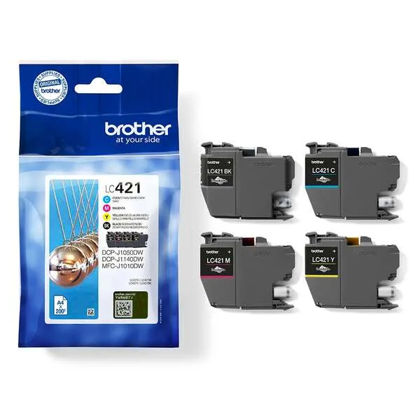 Brother Pack de Tinta BK/C/M/Y para DCP-J1050DW y MFC-J1010DW