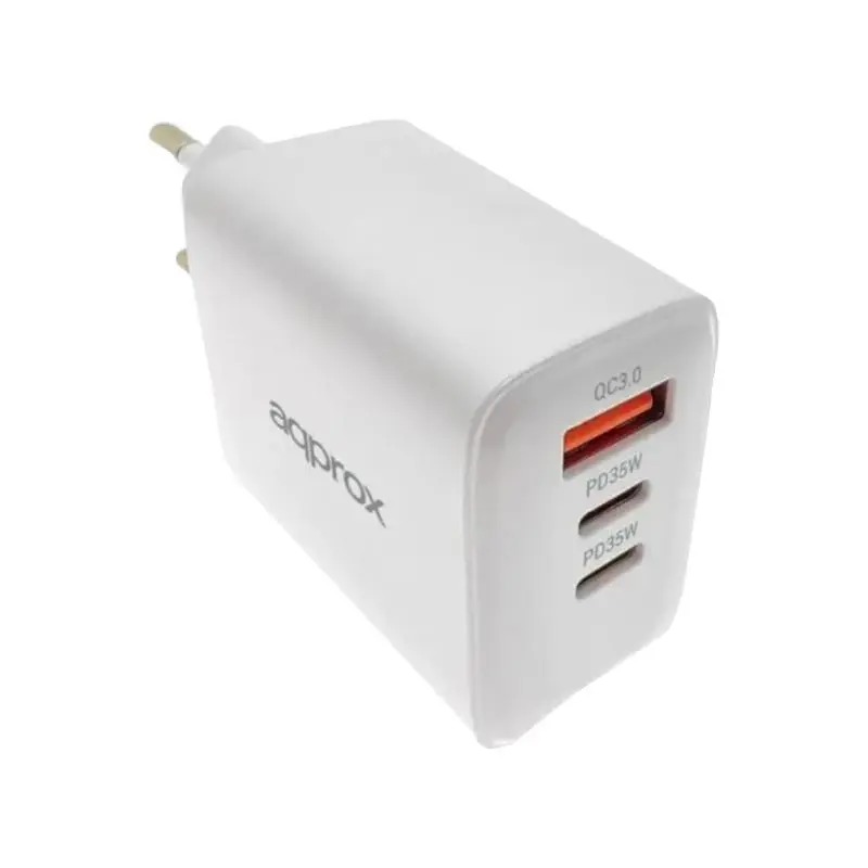 Approx Cargador Rápido USB-A y USB-C 35W con Cable Incluido