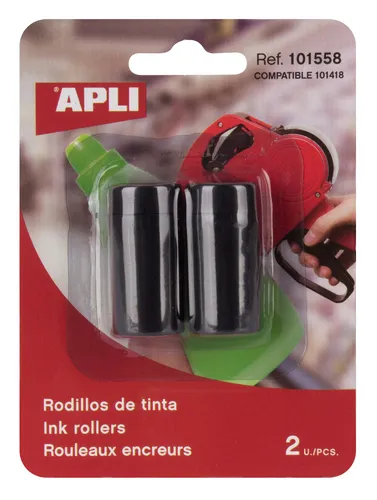Apli Rollo Tinta Para Etiquetadora Negro 1 Blister Con 2 Unidades