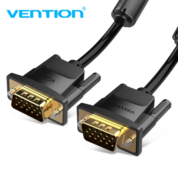 Vention Cable Vga (3+9) - Alta Definicion 1080P - Blindaje Emi - Conectores Chapados En Oro - 10M - Color Negro