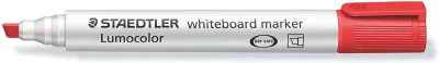 Staedtler Lumocolor 351 Marcador para Pizarra Blanca Punta Biselada 2-5mm Rojo Secado Rápido