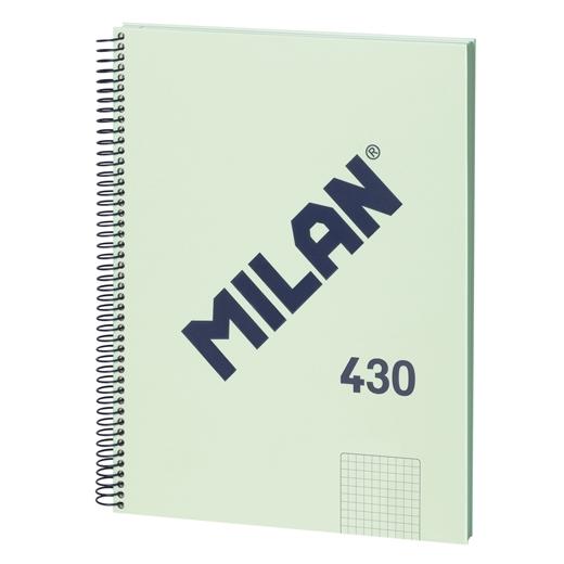 Milan Libreta Con Espiral A4 80H 95Gr Pautado 1 Línea 7Mm Tapa Dura Serie 430 Since 1918 Verde