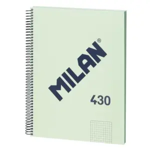Milan Libreta A4 80H 95gr Pautado 1 Línea 7mm Tapa Dura Verde