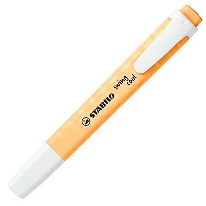 Stabilo Marcador Fluorescente Swing Cool Pastel Naranja Pálido Caja 10 Ud