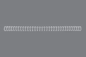 GBC Wirebind Pack de 100 Alambres de Encuadernacion 8mm para Paso 3:1 Redondo o Cuadrado - Formato A4 - Para 34 Orificios - Encuaderna hasta 70 Hojas - Color Blanco