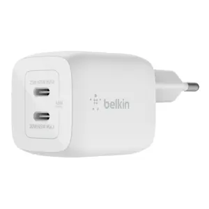 CARGADOR USB-C BELKIN 45W WCH011VFWH 2xUSB-C GAN BOOST CHARGE PRO 