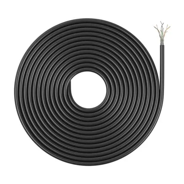 Aisens Cable De Red Exterior Impermeable Rj45 Cat.6 Utp Rigido Cca Awg23 - 305M - Color Negro