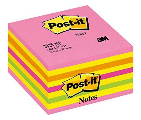 Post-It Cubo De Notas 450H 76X76 Tonos Pastel Multicolor