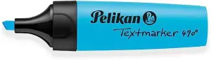Pelikan Subrayador Textmarker 490 - Base de Agua - 3 Anchos de Trazo - Azul Fluorescente