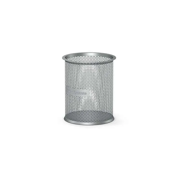 Erichkrause Compass Classic Portalapices Redondo 90х100mm - Base Redonda de Acero Inoxidable - Diseño Moderno y Elegante - Color Plata
