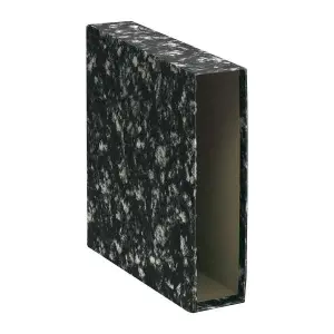 Dohe Funda Archivador de Palanca A4 Negro Jaspeado 286x324x82mm