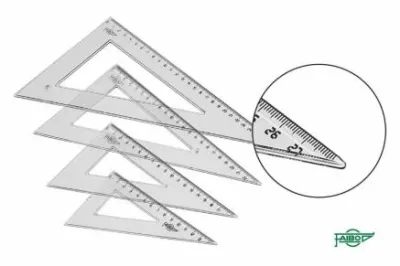 Faibo Cartabón Escolar Graduado 25Cm Transparente