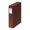 Dohe Caja para Proyectos Lomo 7cm Cartón Forrado Color Cuero con Cierre de Gomas