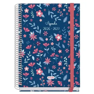 DOHE AGENDA ESCOLAR PRIME A5 ESPIRAL DP CARTÓN FORRADO MOD. LOVELY 2026-2027