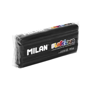 Milan Barra de Plastilina 150gr - Almidón de Maíz - Sin Gluten - Color Negro