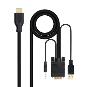 Nanocable Cable Conversor VGA a HDMI con Audio - 1.8m - Negro