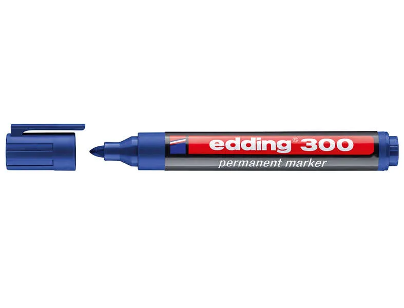 Edding Marcador Permanente 300 Azul - Escritura Profesional