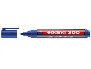 Edding Marcador Permanente 300 Azul - Escritura Profesional