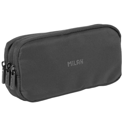 Milan Portatodo 3 Cremalleras Serie Shadow Negro