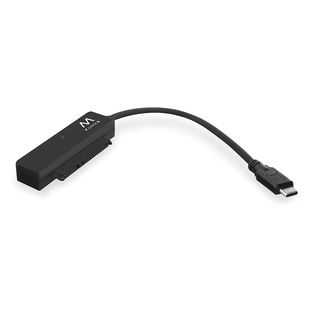 Ewent Adaptador SATA a USB-C 3.2 Gen1 para SSD/HDD de 2.5" - Negro con LED