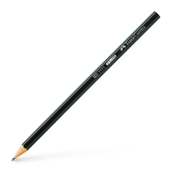 Faber-Castell 1111 Lápiz de Grafito HB con Mina Resistente a la Rotura, Negro