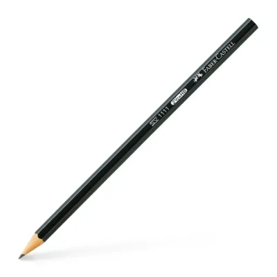 Faber-Castell 1111 Lápiz de Grafito HB con Mina Resistente a la Rotura, Negro