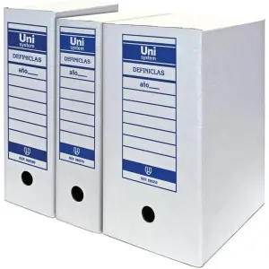 UNISYSTEM CAJA ARCHIVO DEFINICLAS FOLIO PROLONGADO CARTÓN BLANCO PACK 50 UD