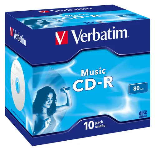 Verbatim CD-R Music 80Min 16X 10 Pack Jewel Case