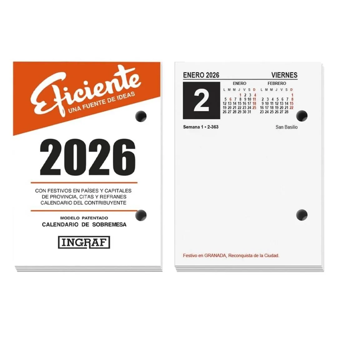 Ingraf Bloque Bufete Eficiente Castellano 2026 - Papelería De Calidad