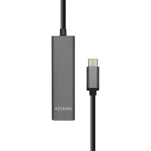 Aisens Hub USB 3.1 USB-C a 4x USB Tipo A Gris 15 cm
