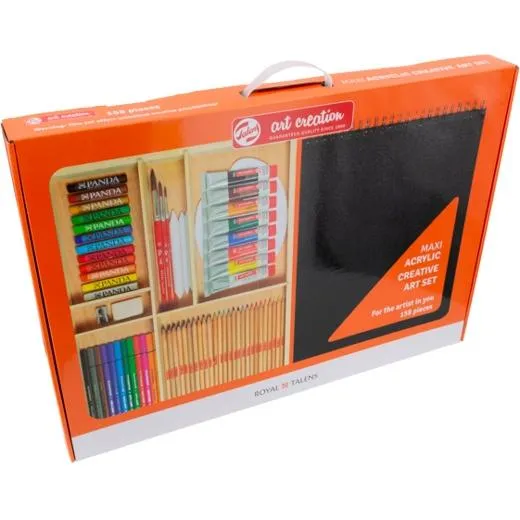 Talens Art Creation Set Creativo 158 Piezas Maxi Acrílico Caja Madera