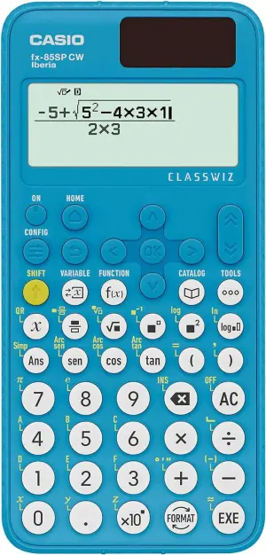 Casio FX-85SPCW Calculadora Científica Azul con 300+ Funciones