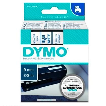 Dymo Cinta De Transferencia Termica D1 40914. Azul Sobre Blanco De 9Mmx7M. Poliester Autoadhesiva