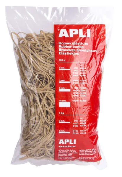 Apli Goma Elástica Marrón Caucho 160x3mm 1kg