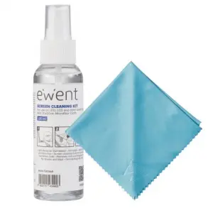 Ewent Kit Spray Limpiador Pantallas 100ml Con Paño Microfibra