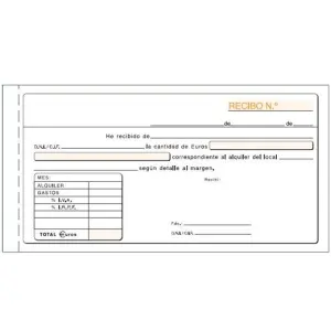 Loan Talonario Recibo Alquiler IVA Tercio Folio Duplicado Autocopia