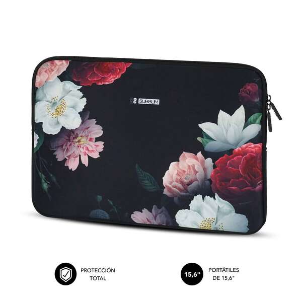 Subblim Funda Trendy De Neopreno - Grosor 3Mm - Resistencia A Golpes Y Caidas - Color Flowers
