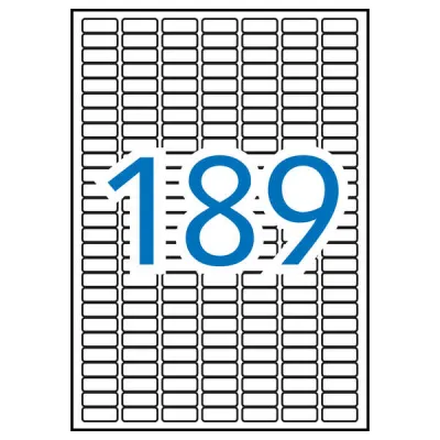 Apli Pack de 1.890 Etiquetas Rectangulares 25.4x10mm Adhesivo Permanente Color Blanco