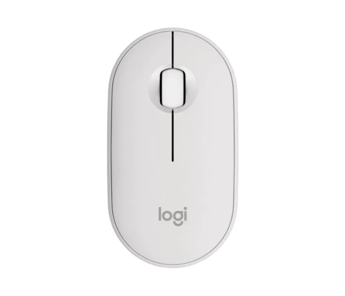 Logitech Pebble Mouse 2 M350s Raton Inalambrico USB 1000dpi - Multidispositivo - Uso Ambidiestro - Color Blanco