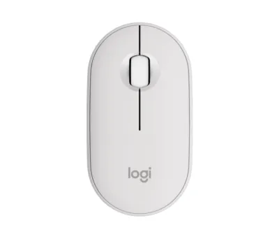 Logitech Pebble Mouse 2 M350s Raton Inalambrico USB 1000dpi - Multidispositivo - Uso Ambidiestro - Color Blanco