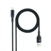 Nanocable Cable Lightning a USB A/M Mallado 1m Negro