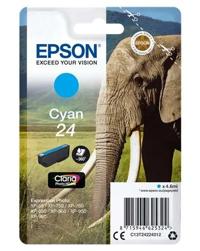 Epson T2422 (24) Cyan Cartucho De Tinta Original - C13T24224012