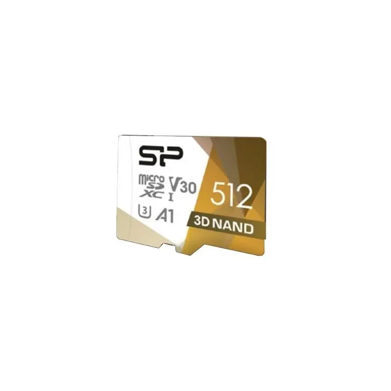 Silicon Power MicroSDXC 512GB Clase 10 V30 A1 - Tarjeta de Memoria