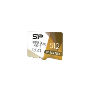 Silicon Power MicroSDXC 512GB Clase 10 V30 A1 - Tarjeta de Memoria